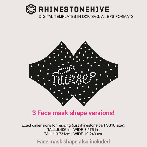 Download 3 Face masks Nurse rhinestone templates digital download ...