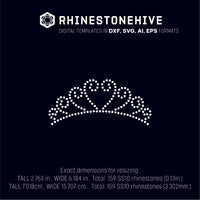 Download Tiara Rhinestone Template Digital Download Ai Svg Eps Png Dxf Beehivefiles Rhinestonehive