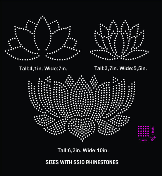 Download Lotus Flower Rhinestone Template Digital Download Svg Eps Studio3 Beehivefiles Rhinestonehive