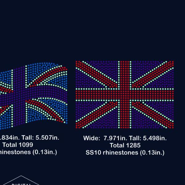 Download Great Britain flag rhinestone template digital download ...