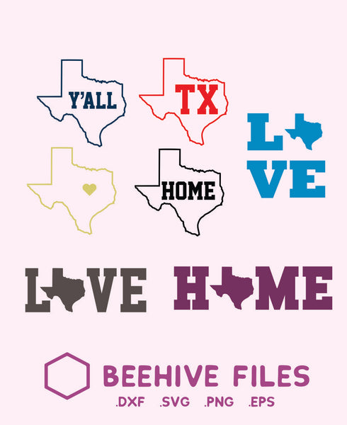 Download Texas State Home Love Tx In Svg Dxf Png Format Beehivefiles Rhinestonehive