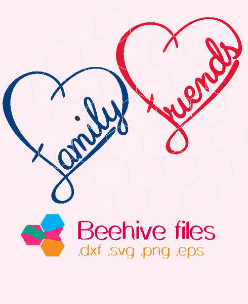 Download Heart, friends, family, love in svg, dxf, png, eps format - BEEHIVEFILES & RHINESTONEHIVE