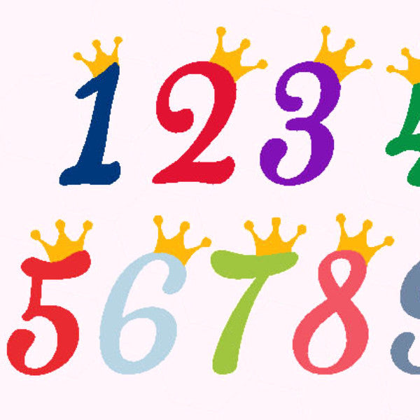 Crown Numbers Birthday Numbers Anniversary Baby Girl Boy Birthday Beehivefiles Rhinestonehive