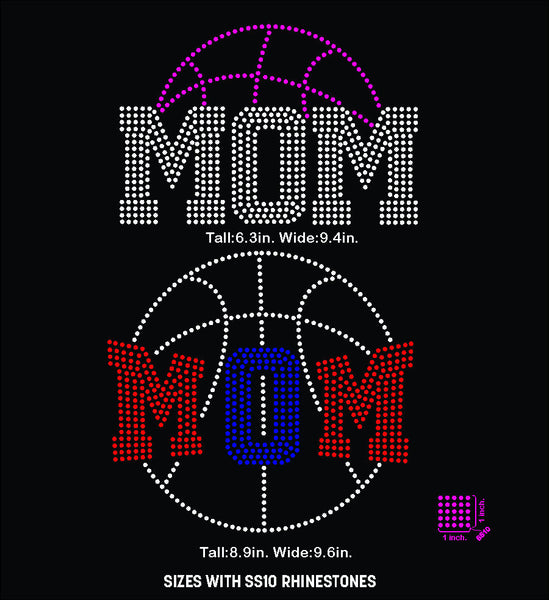 Download Basketball MOM, basketball, ball, mom, rhinestone template ...