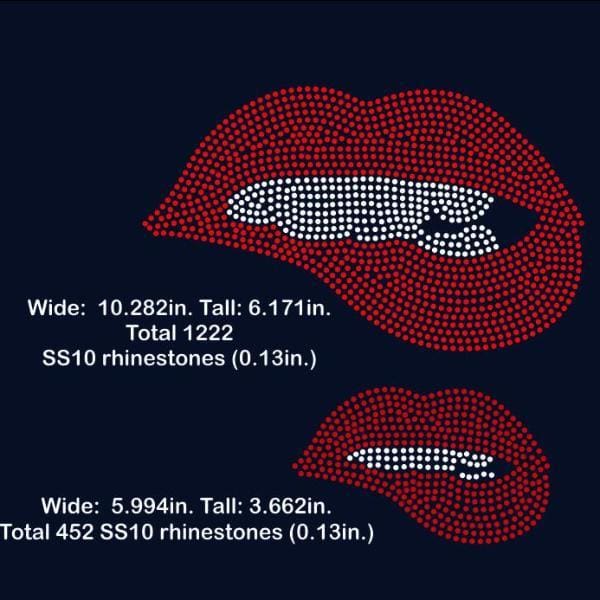 Download BEEHIVEFILES & RHINESTONEHIVE - Lips rhinestone template ...