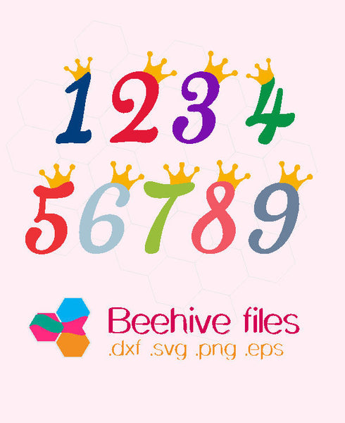 Download Crown Numbers Birthday Numbers Anniversary Baby Girl Boy Birthday Beehivefiles Rhinestonehive