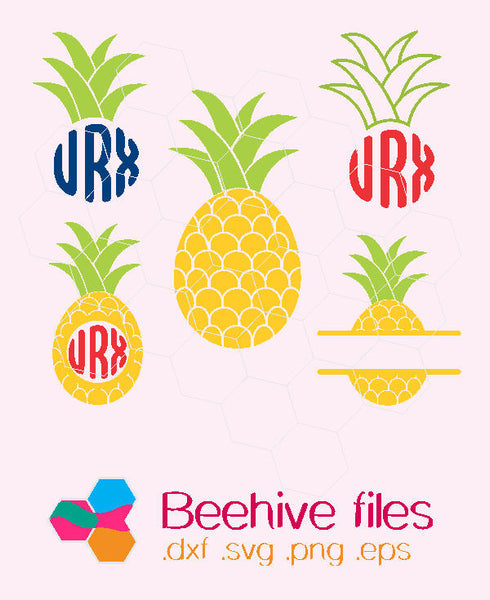 Download Pineapple Summer Aloha Hawaii Monogram Svg Dxf Png Eps Format Beehivefiles Rhinestonehive