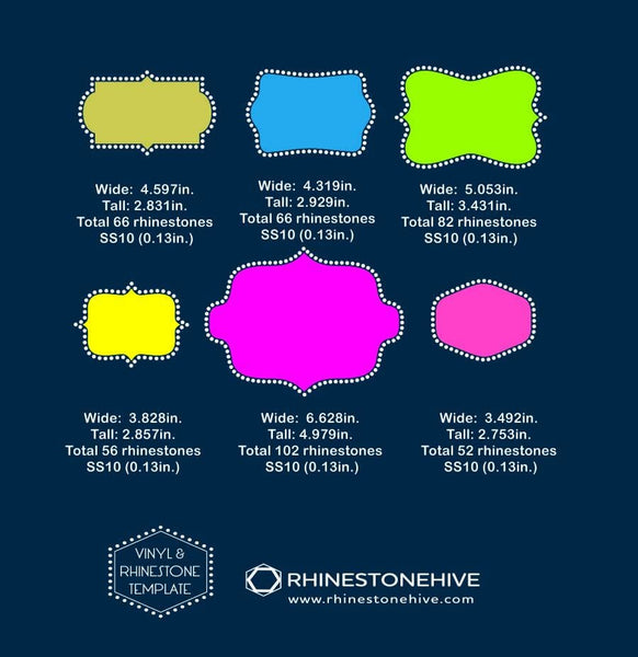 Download Beehivefiles Amp Rhinestonehive Shapes Frames Vinyl And Rhinestone Template Svg Eps Png Dxf Beehivefiles Rhinestonehive