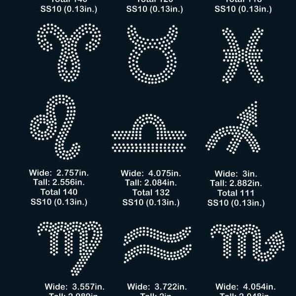 Download BEEHIVEFILES & RHINESTONEHIVE - Zodiac signs horoscopes rhinestone template svg eps png dxf ...
