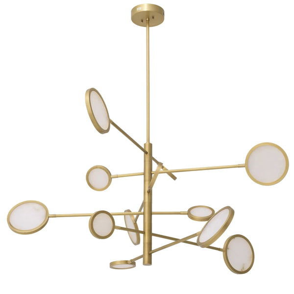 Salinas Modern Brass Chandelier - (Antique Brass Finish