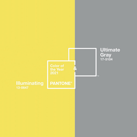 Pantone's colours of the year 2021 - yellow and grey