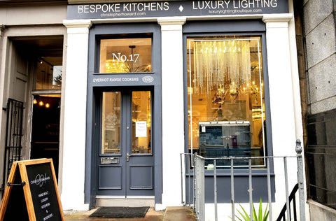 Exterior view of Luxury Lighting Boutique showroom in Stockbridge, Edinburgh