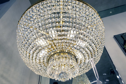 Ball shaped crystal chandelier by Luxury Lighting Boutique
