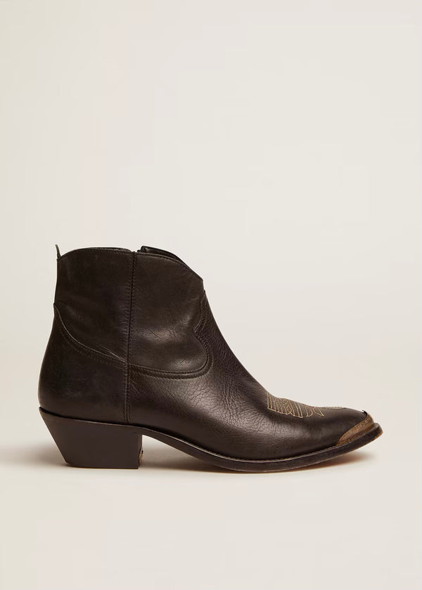 Vivienne ankle boots in cognac suede