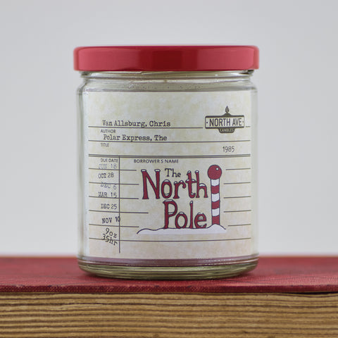 North Pole Christmas Candle -- Holiday Book Candle inspired by The Polar Express