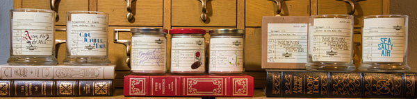 Unique Hand-Poured Book Candles -- Candles with a Vintage Library Aesthetic -- Candles with an Antiquarian Aesthetic -- Unique Decor for your Cozy Home Library