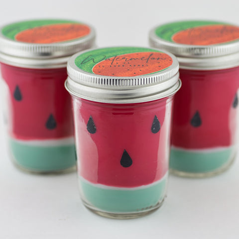 Summer Watermelon Candle -- Patio Decor Idea -- Kitchen Candle