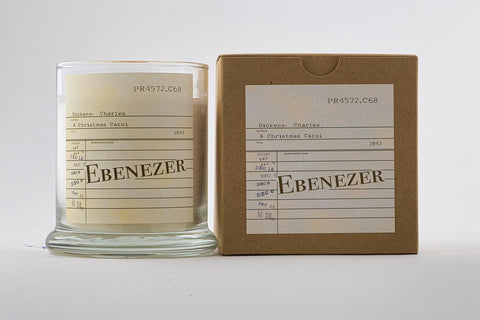 Ebenezer Christmas Candle -- Holiday Book Candle inspired by A Christmas Carol