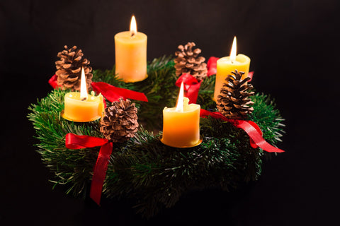 Advent Candle Wreath -- Christmas Candles