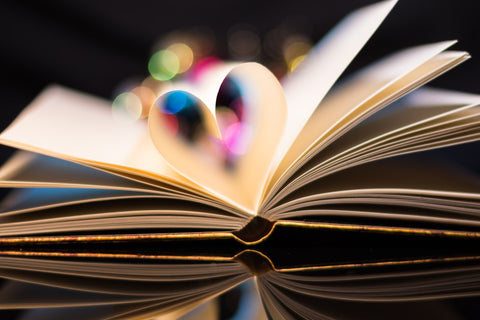 Book pages shaped like a heart - Valentine's Day Reading