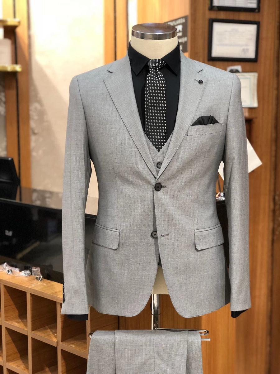 Crew Gray Slim Fit Suit | BOJONI