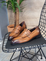 Load image into Gallery viewer, Argeli Anchorage Tan Kilt Loafers-baagr.myshopify.com-shoes2-brabion
