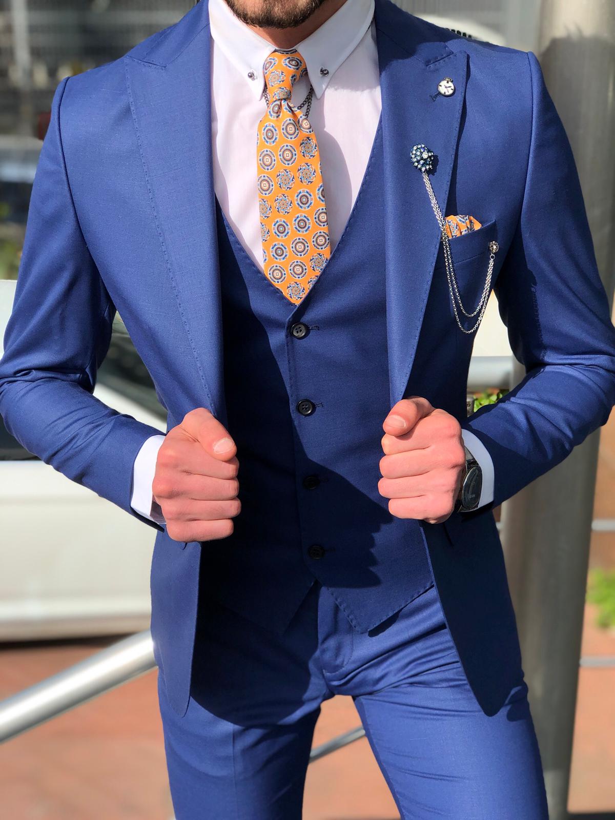Capot Slim-Fit Suit Vest Sax – BOJONI