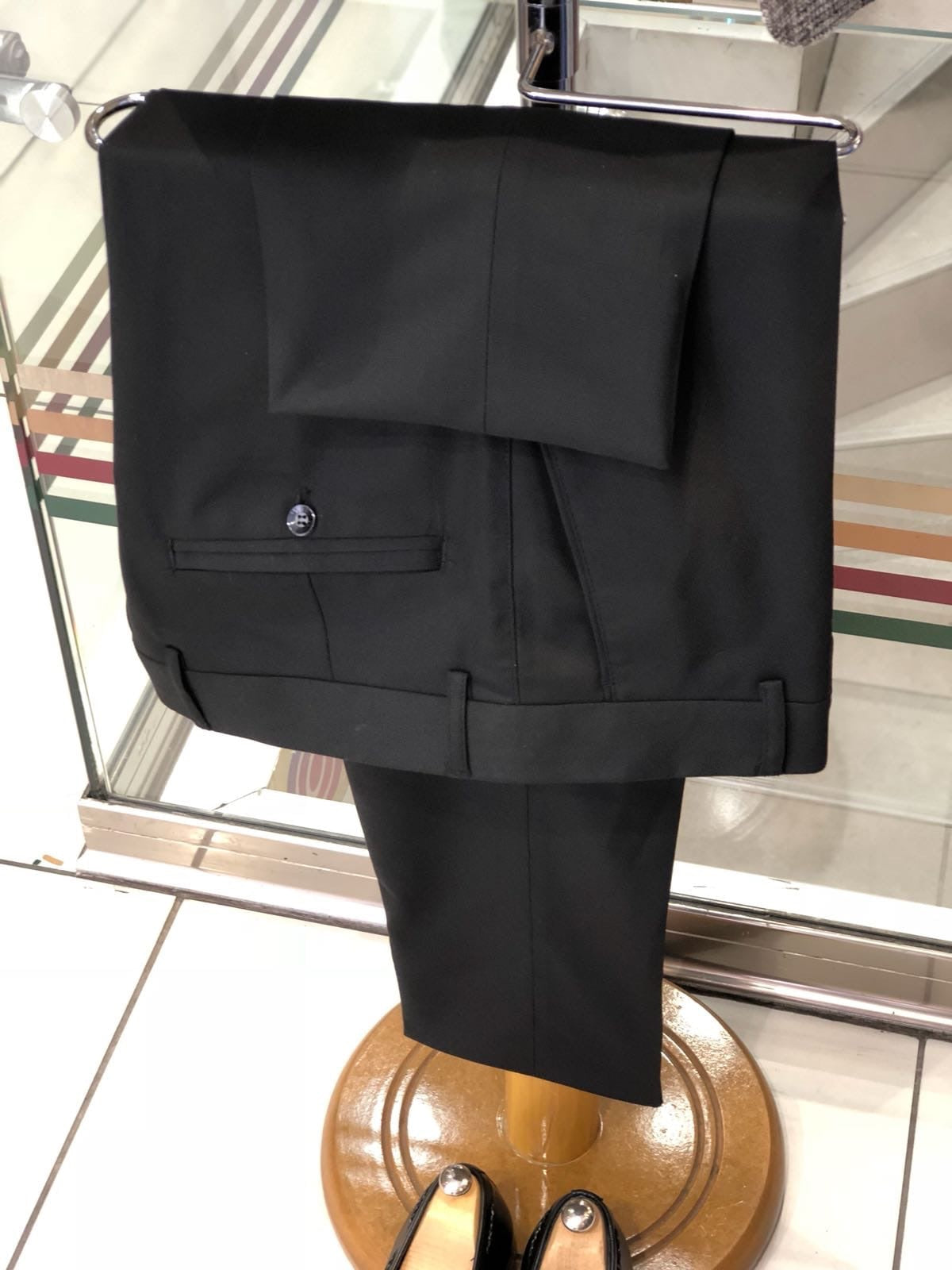 Slim-Fit Plaid Suit Vest Black-baagr.myshopify.com-suit-BOJONI