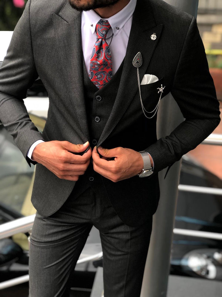 Pauli Slim-Fit Suit Vest Black | BOJONI