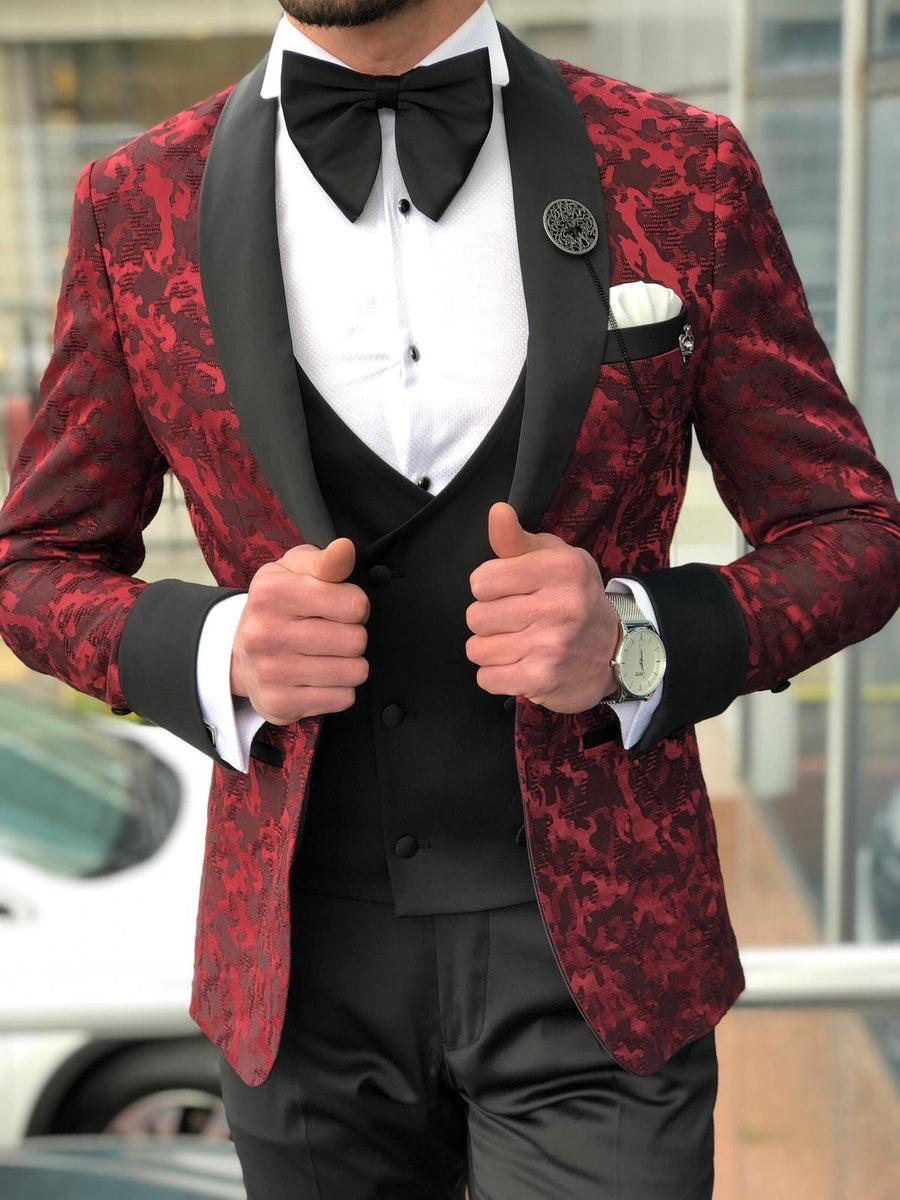 Slim-Fit Tuxedo Suit Clearetred | BOJONI
