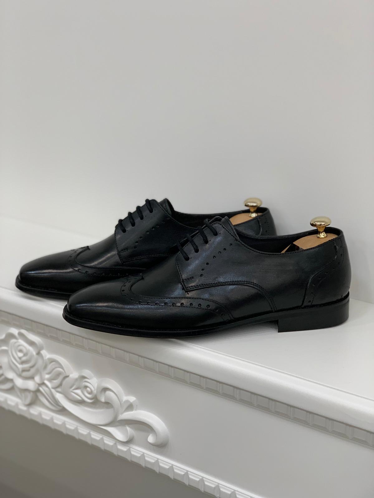 Bojoni Lance Leather Shoes Black | BOJONI