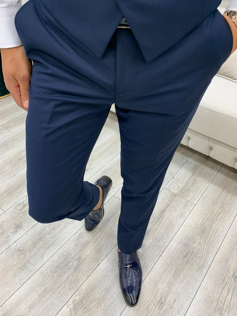 Bojoni Forenzax Navy Blue Slim Fit Suit | BOJONI
