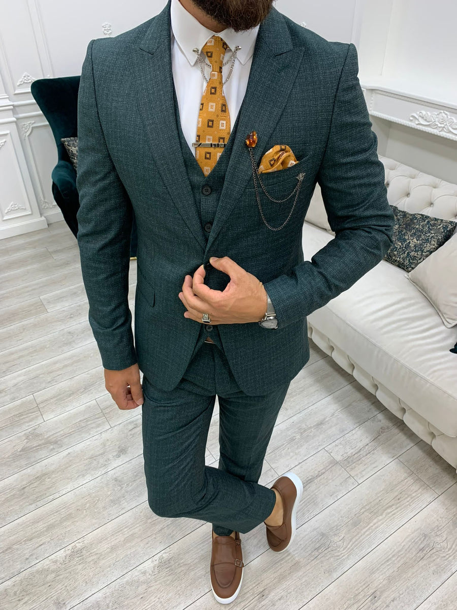 Vermont Green Slim Fit Suit | BOJONI