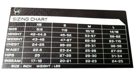 32 Degrees Size Chart
