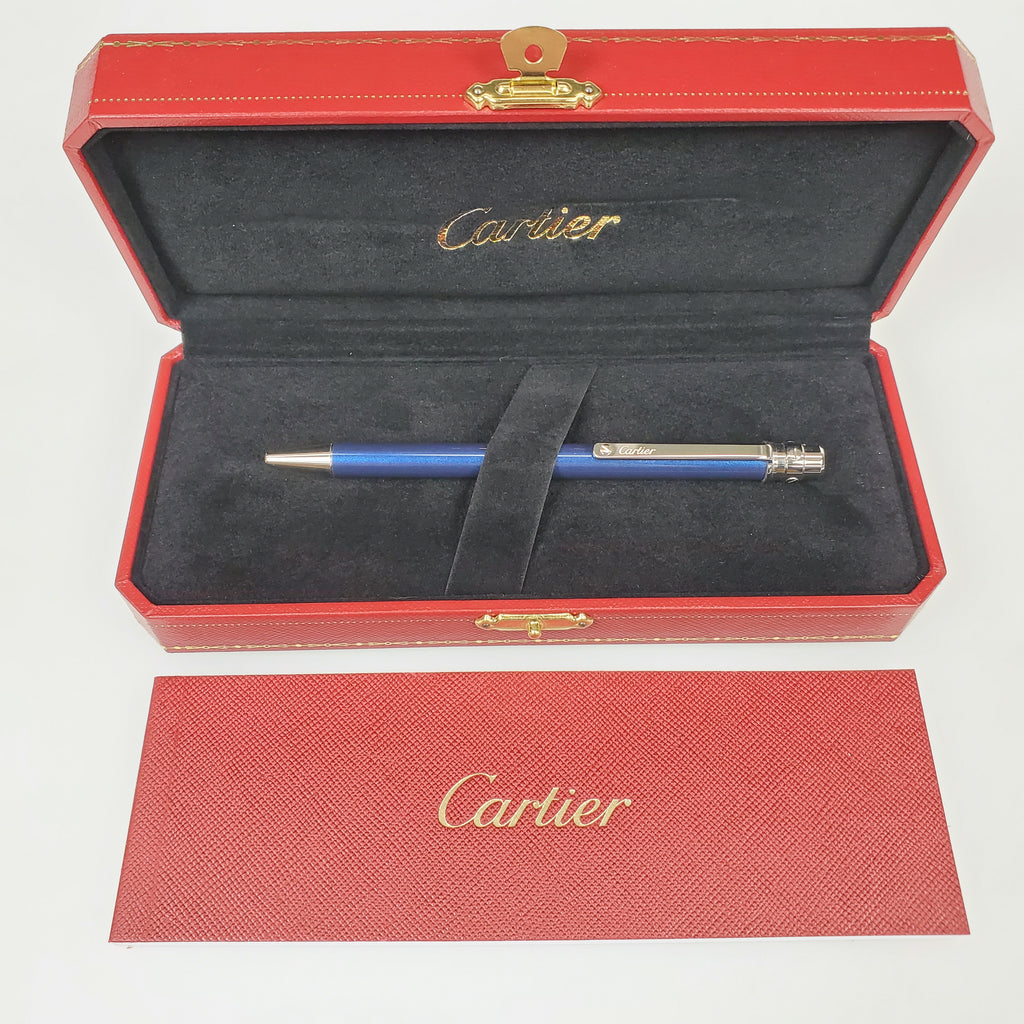 cartier pen blue