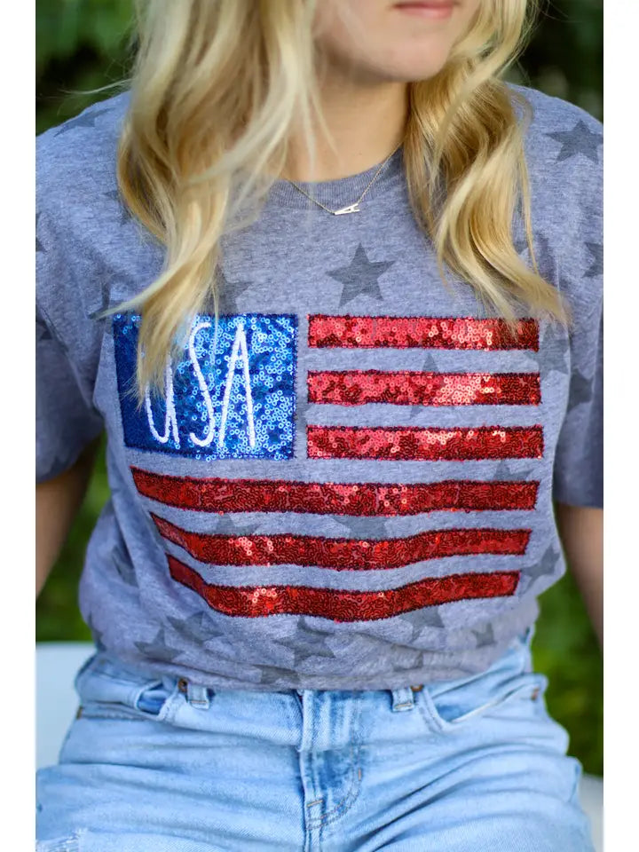 USA Flag Patriotic Tee