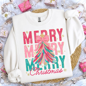Merry Christmas Colorful Sweatshirt - Missy's Boutique