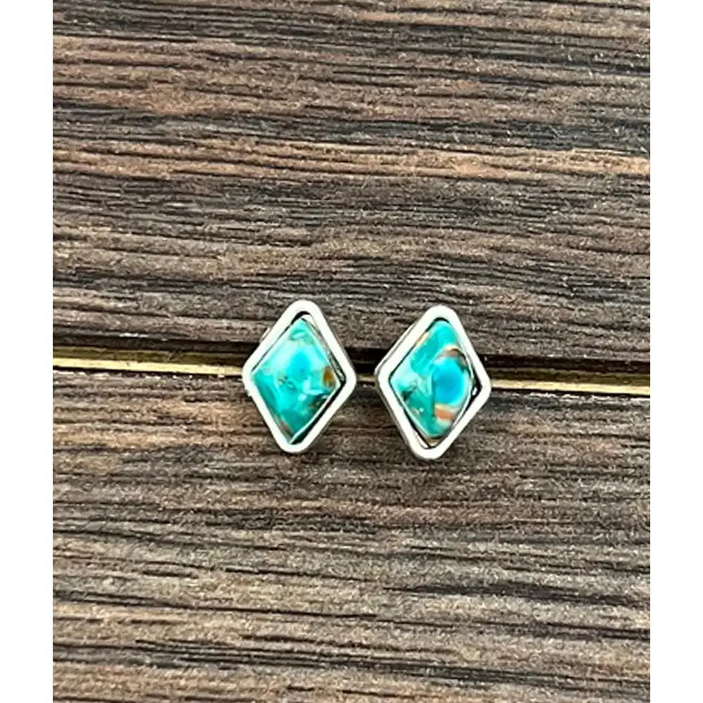 10mm Diamond Gemstone Stud Earrings