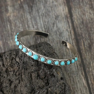 Western Style Turquoise Cuff Bracelet, - Missy's Boutique