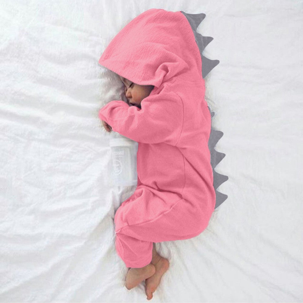 Dinosaur Spiked Cotton Romper (3 Colors)