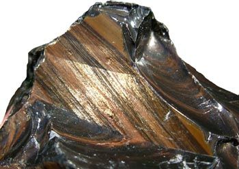 raw golden obsidian