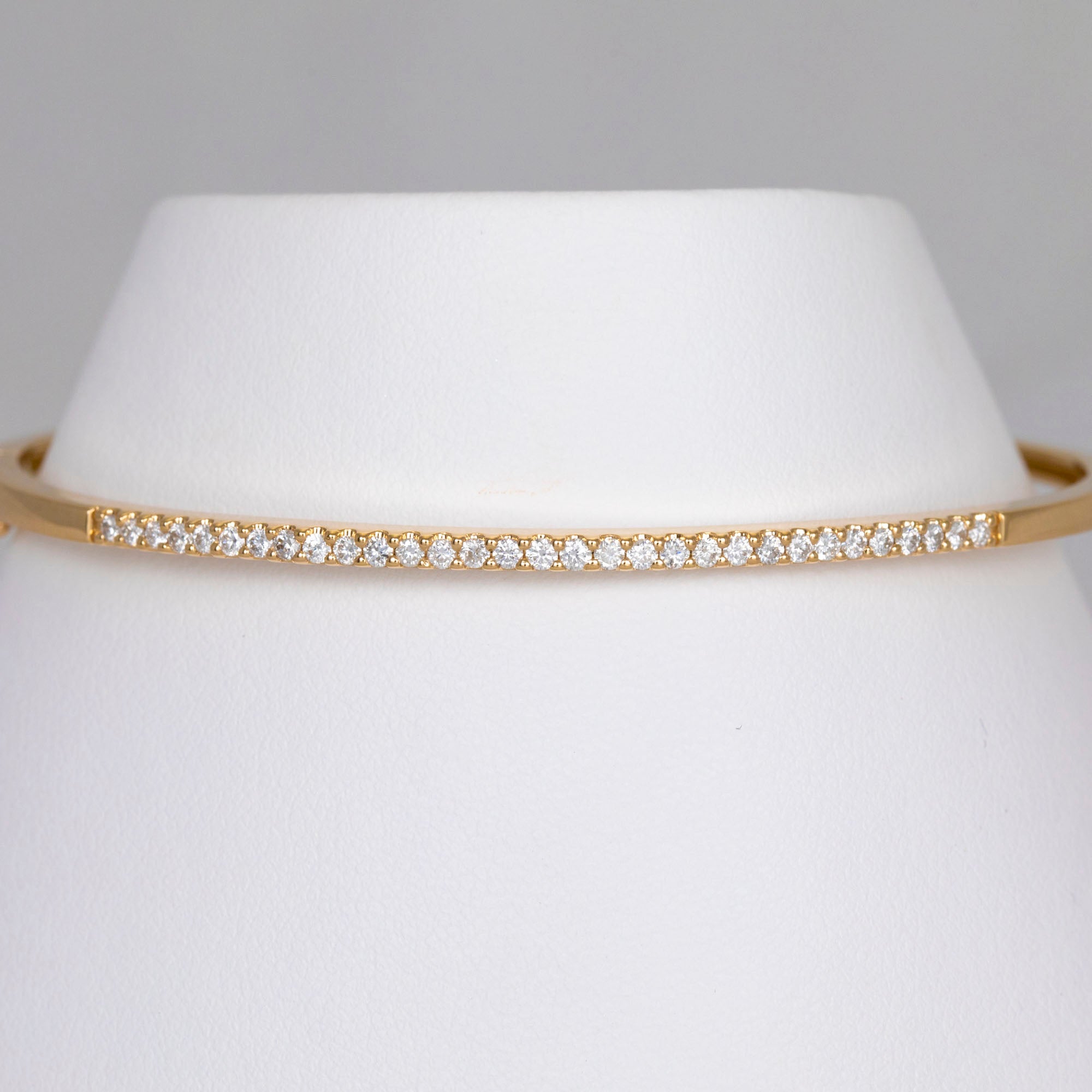 14K Yellow Gold Flex Diamond Bangle Bracelet