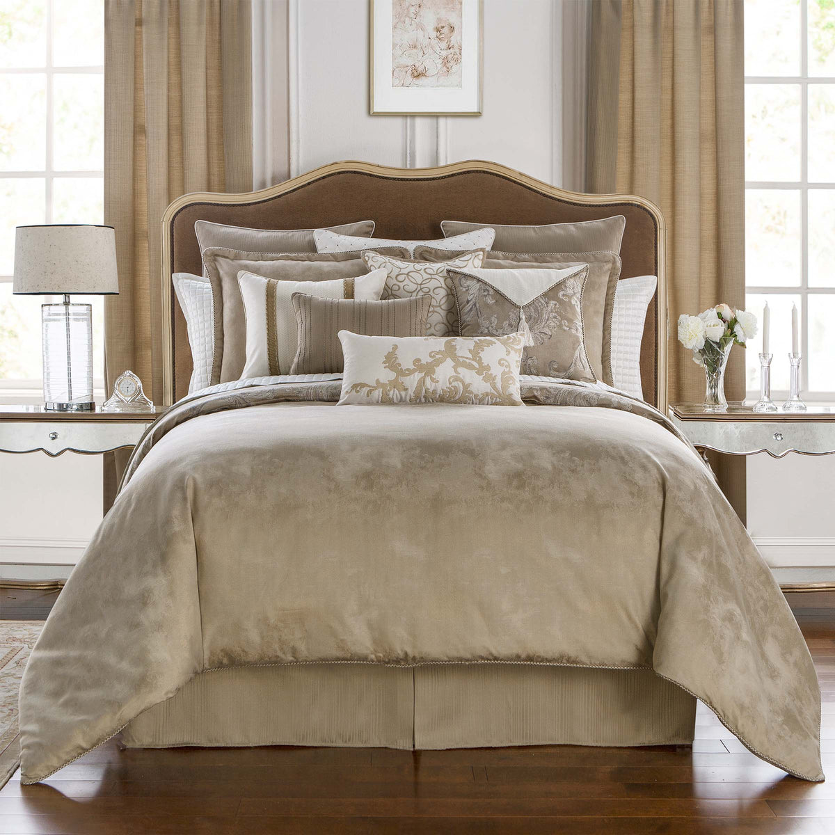 Chantelle Taupe 4-Piece Reversible Comforter Set – Latest Bedding
