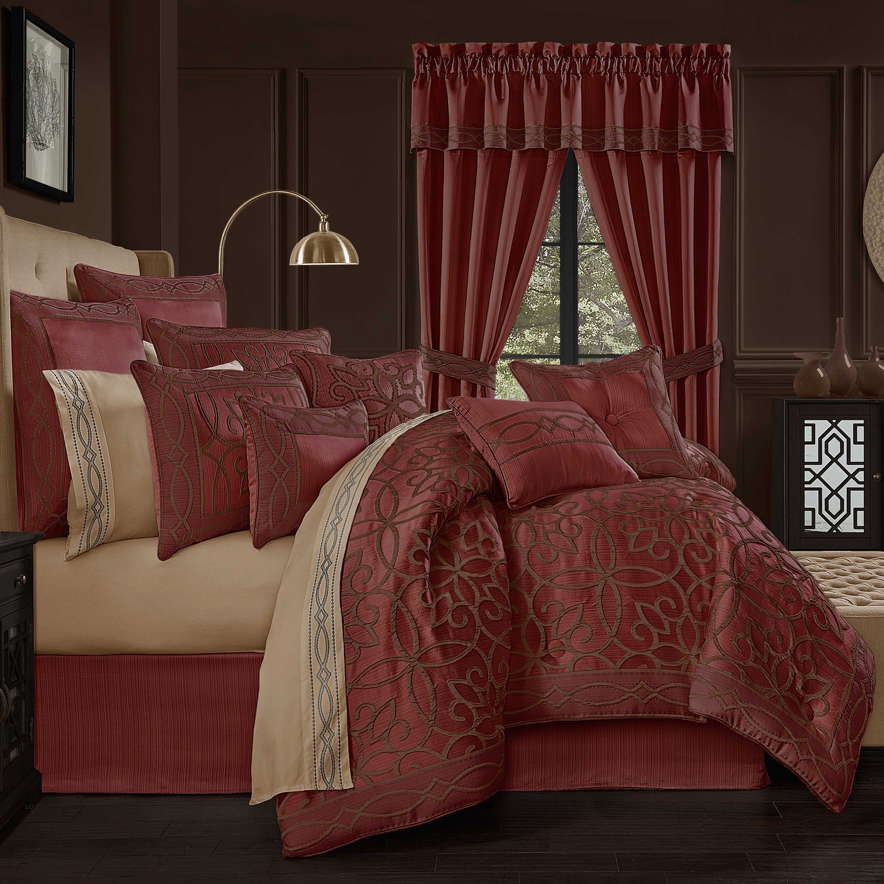 Luxury Comforter Sets Latest Bedding   ChiantiRed4 PieceComforterSet 1728x 