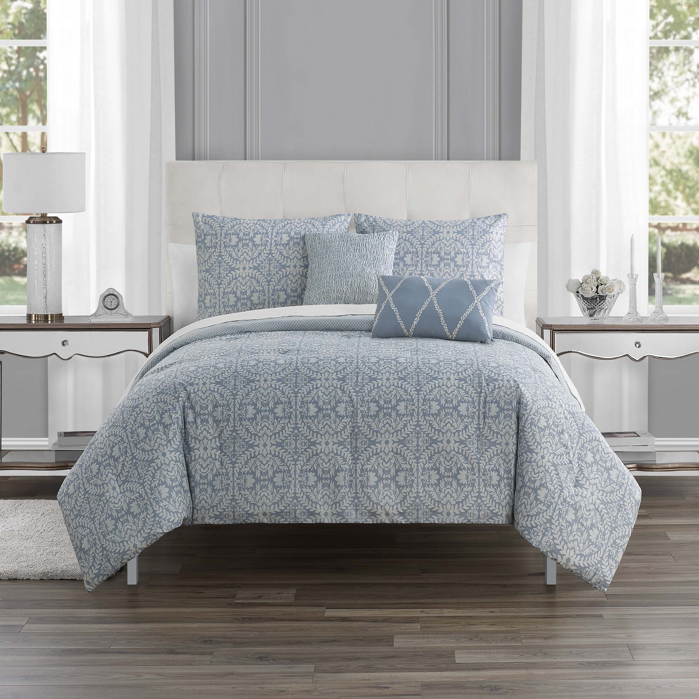 Marquis By Waterford Rouen Periwinkle 5 Piece Comforter Set
