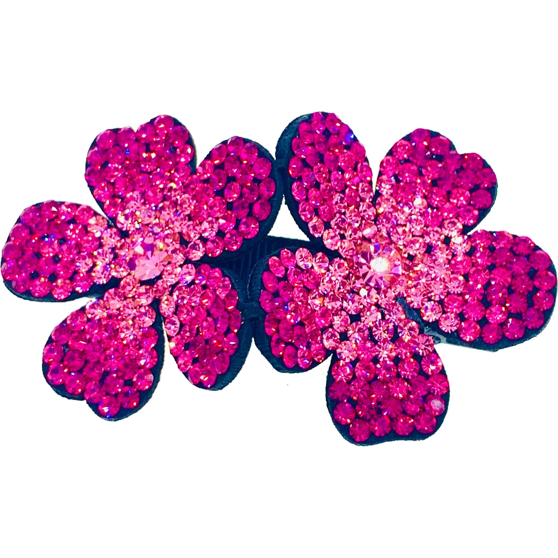 purple flower hair clip