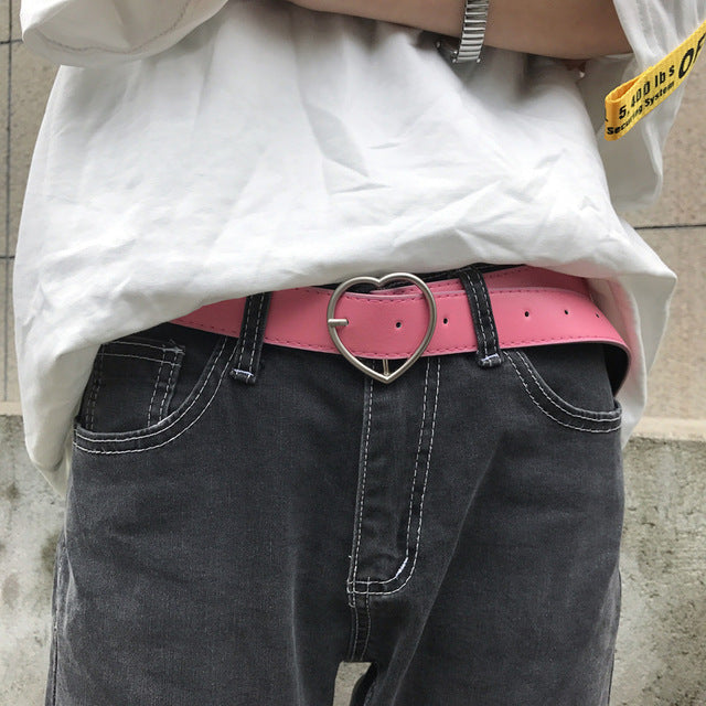 heart buckle belt