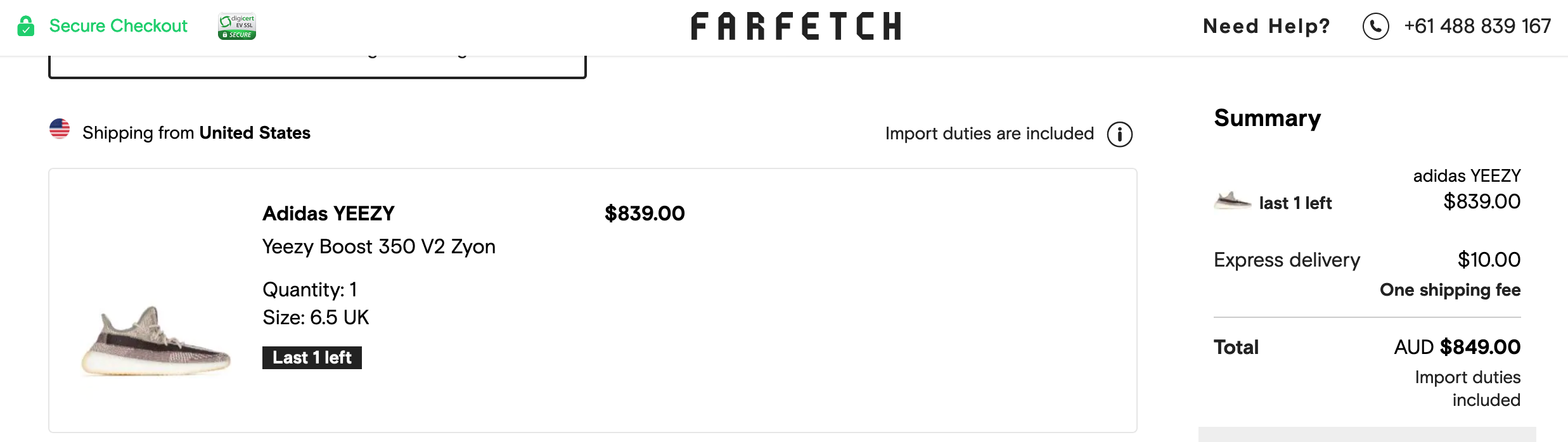 yeezy shipping cost