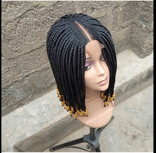Braided bang wig/ box braids/ Closure wig 22inches – HouseOfSarah14