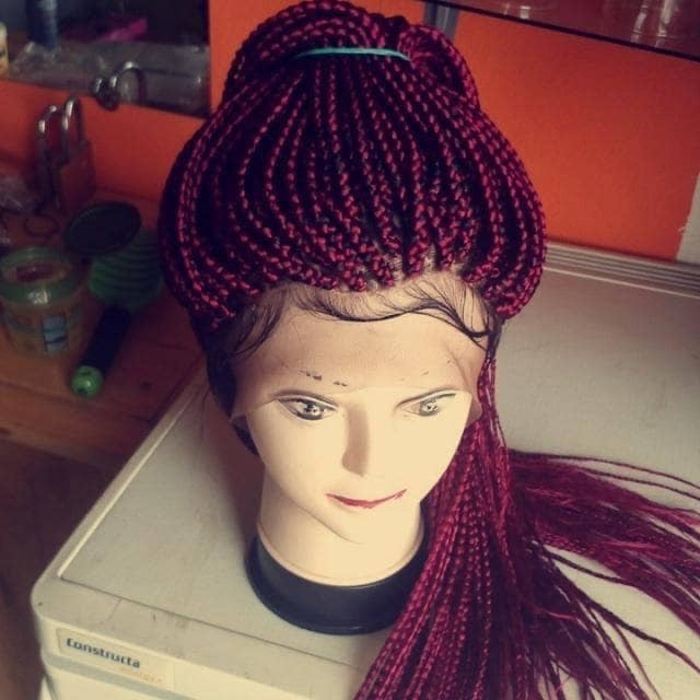 Braided wig/ Ghana Weaving Braided Wig/ Cornrow Wig / Full Lace wig –  HouseOfSarah14